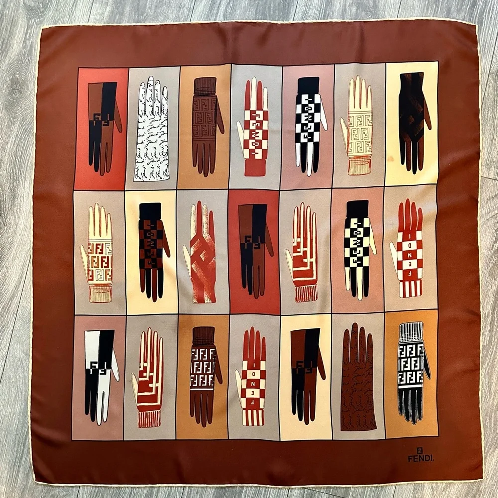 Fendi silk scarf in mint condition used less than 3 times then dry cleaned